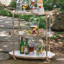  8.82047 - Arbor Bar Cart-Brass